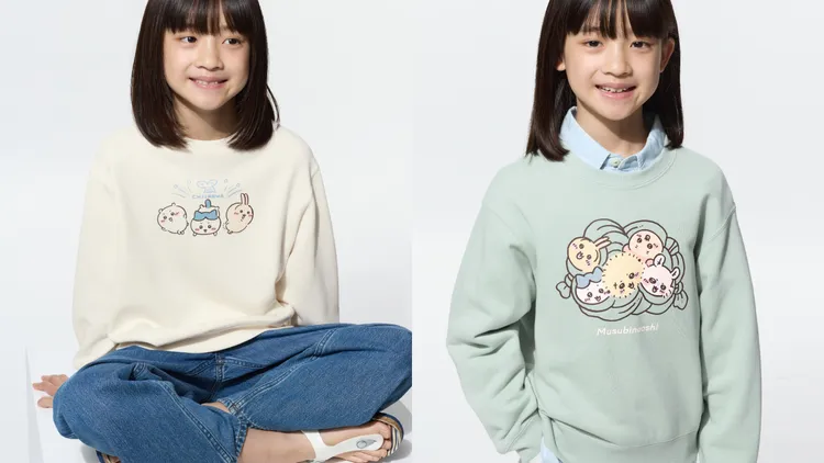 UNIQLO童裝CHIIKAWA印花休閒上衣，各590元。品牌提供