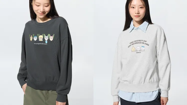 UNIQLO CHIIKAWA印花休閒上衣，各790元。品牌提供