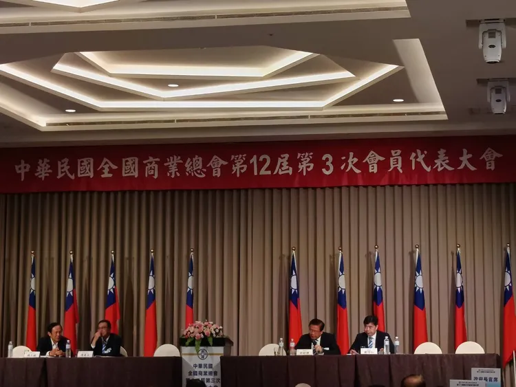 許舒博指出，商總年底將籌辦「台灣服務業國際博覽會」（千攤展會），把國際買家邀請到台灣來。許麗珍攝