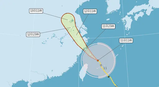 巴威暴風圈已壟罩這三區！中部以北風強雨大　深夜脫離台灣