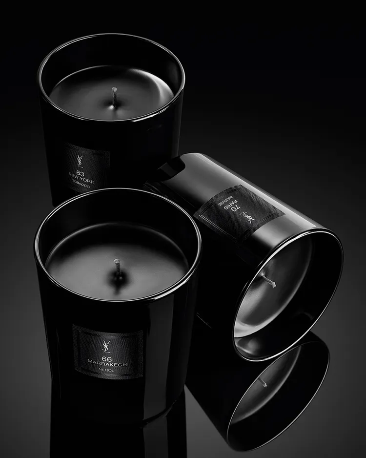 YSL時尚訂製香氛蠟燭，220g／5100元。品牌提供