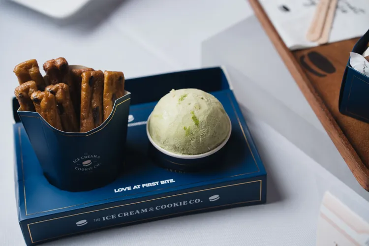 The Ice Cream & Cookie Co使用25%鮮奶油製作普洱茶口味，透過輕脂鮮奶油的特性，保留了茶葉的清香。業者提供