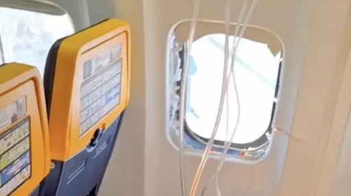 驚！2萬英呎高空機窗爆裂　男子整顆頭顱被吸出窗外
