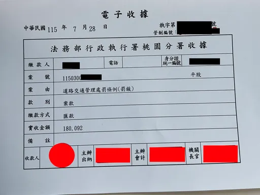 拒繳酒測罰鍰！房產遭查封　桃園男火速湊錢繳清  
