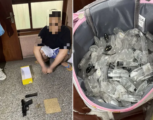 台中破獲毒品分裝場查扣175顆喪屍煙彈　FENDI紙盒藏槍彈露餡