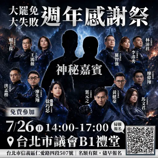 726大罷免大失敗週年感謝祭　徐巧芯邀你報名重溫勝利喜悅