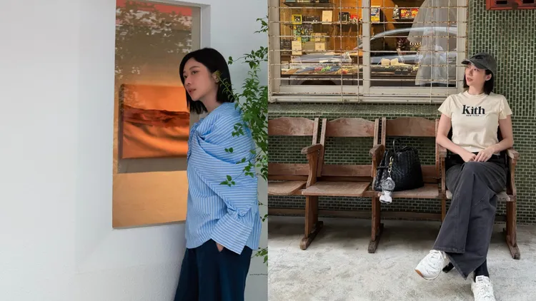 張景嵐私服經常以襯衫、T恤穿出簡約俐落感。翻攝張景嵐IG