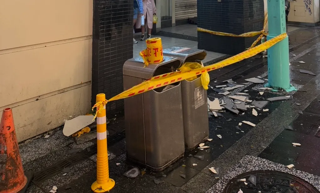 巴威強風！北市西門町建物「磁磚掉落」砸傷1人送醫