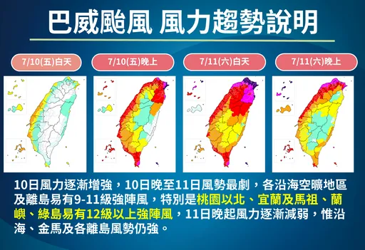 巴威颱風海上警報估下午發布　氣象署曝逐日影響