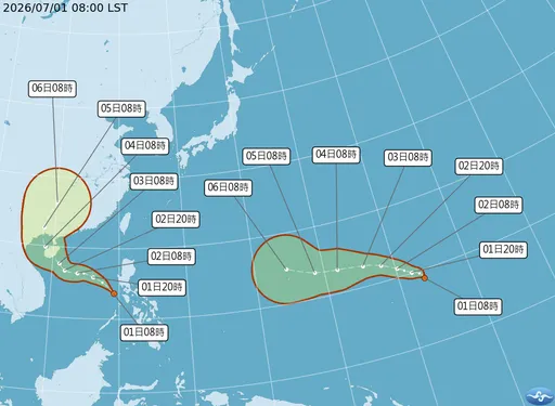 巴威、梅莎最快24hrs內變雙颱！網見「這2天」降雨：太恐怖