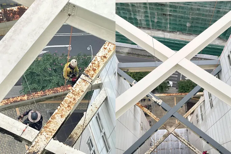 鄭先生經營的公司專門處理高空作業工程，他特別注重安全，這事發生在他身上深感無奈。鄭先生提供
