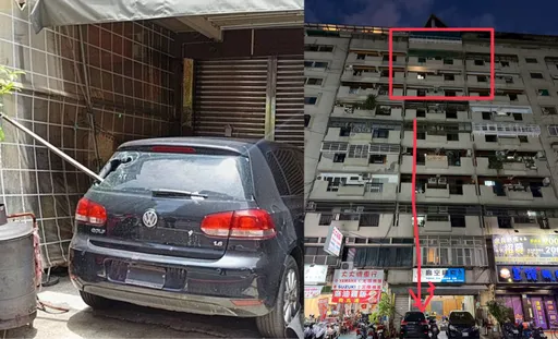 11樓高鐵條直墜！捅破轎車擋風玻璃　事主返家看傻眼　南市工務局要究責