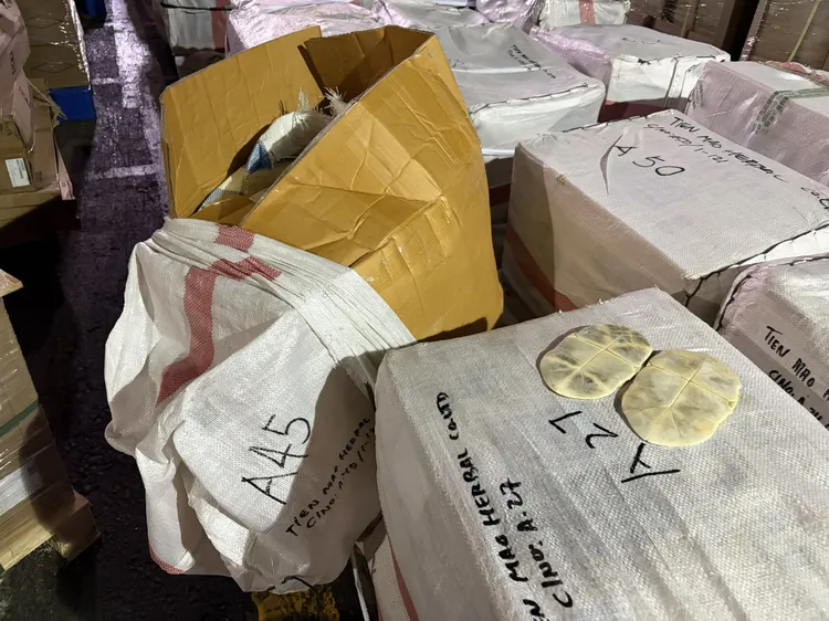 保三警截獲從印尼走私入境的5.3公噸「龜板」，黑市估值2千萬台幣。翻攝畫面
