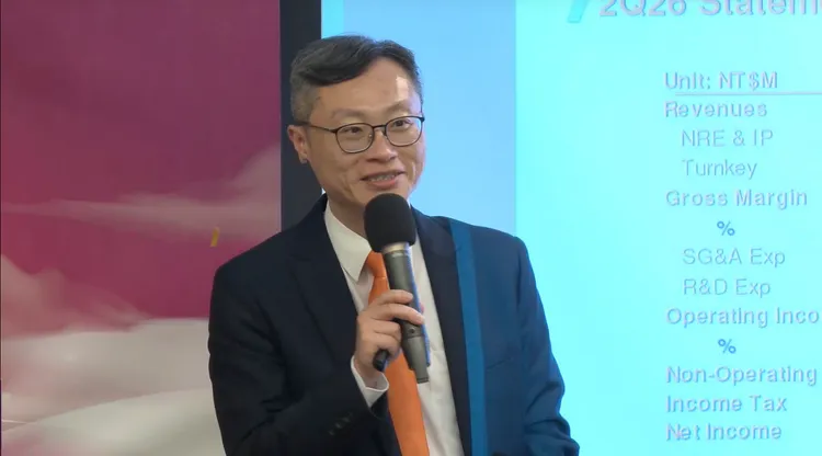 創意財務長廖俊杰。翻攝創意法說會直播
