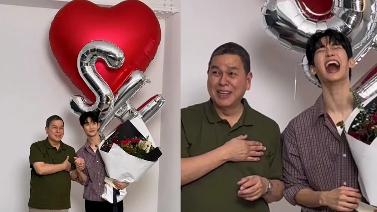 金秀賢謝謝品牌老闆相挺，現場氣氛輕鬆。翻攝bcbench IG