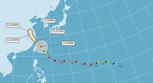 天佑台灣！巴威再減弱「侵台一側雲系鬆散」　2區雨量大