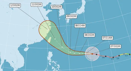 周五觸陸！巴威暴風圈涵蓋「嘉義以北」　專家曝風雨最大區域