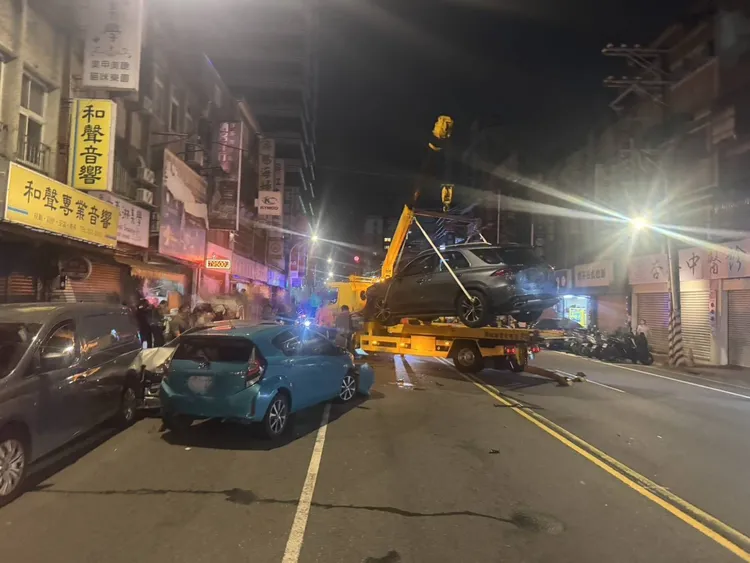 車禍現場。桃園警分局提供