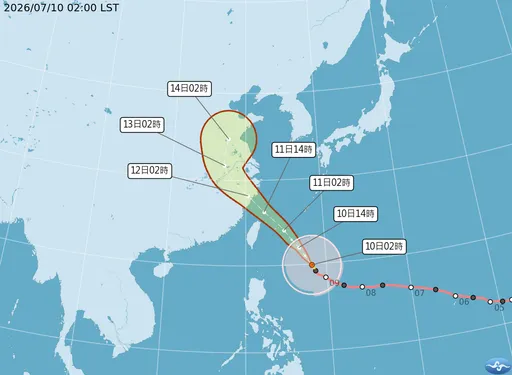 巴威今5:30發陸警　首波3縣市納入警戒！今愈晚風雨愈大