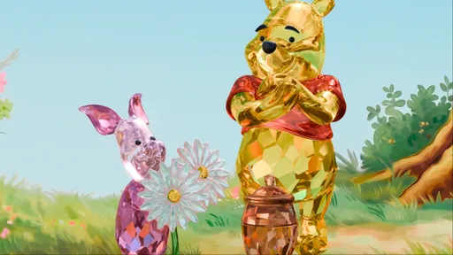 SWAROVSKI推迪士尼水晶擺件　小熊維尼、蜂蜜罐換上璀璨新裝