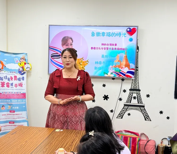 黃琬茹分享來臺生命故事。翻攝畫面