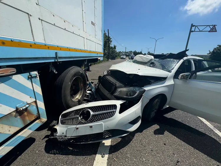 車禍現場。大園警分局提供