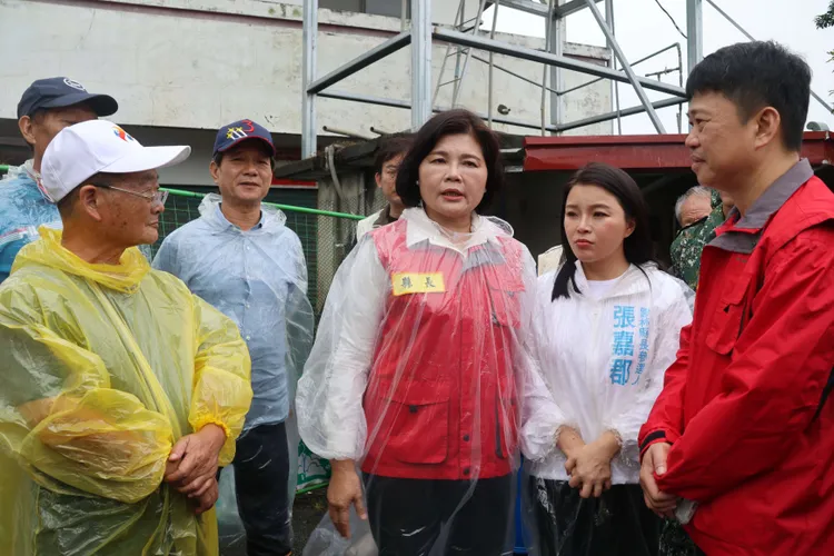 雲林縣長張麗善、立委張嘉郡等人到場現勘，將全力向中央爭取經費支持。縣府提供