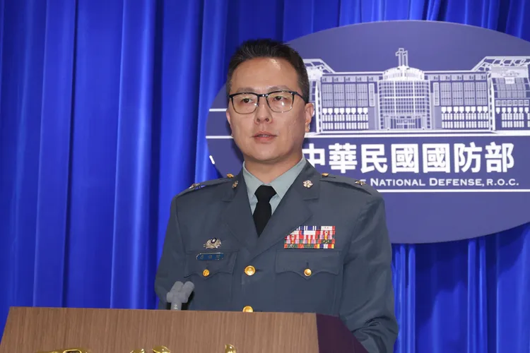 國防部軍事新聞處處長、副發言人喬福駿。彭欣偉攝
