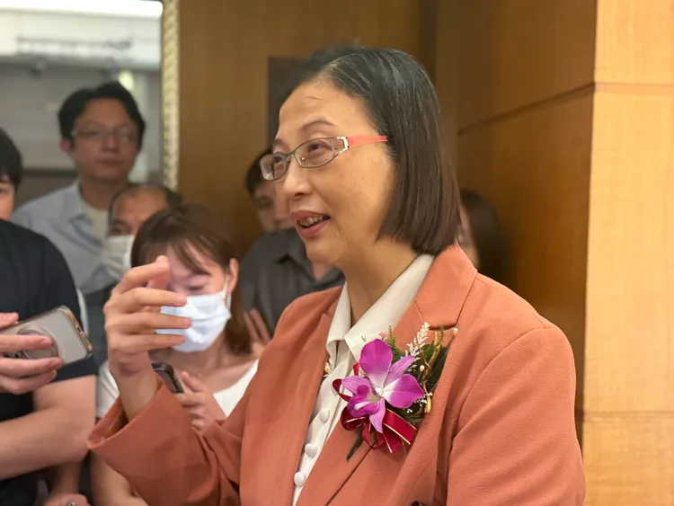環球晶董事長徐秀蘭。呂承哲攝