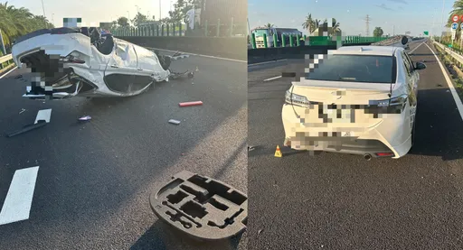 國3竹田段死亡車禍！失控撞前車翻覆人噴飛　27歲駕駛不治