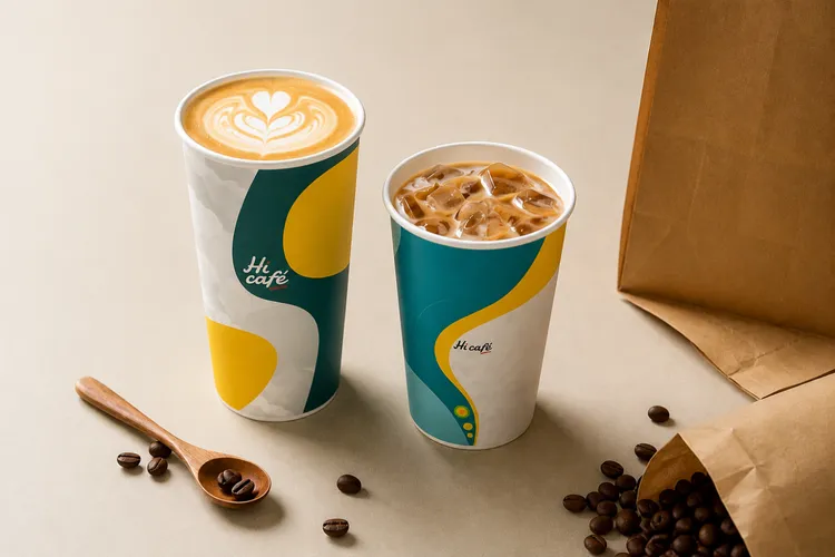 配合世足賽推出Hi café特大杯咖啡冰、熱任選買1送1。萊爾富提供