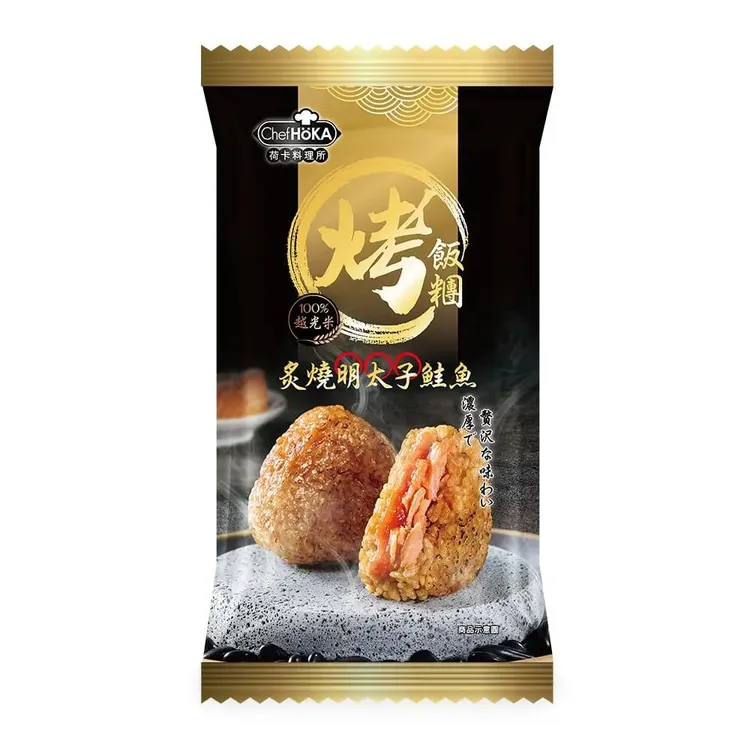 聯華食品旗下的冷凍品牌所推出「荷卡炙燒明太子鮭魚烤飯糰」，目前已由官方主動預防性下架回收。翻攝自momo購物網