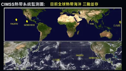 不只白海豚！氣象專家曝「三颱並存」現況　明續飆高溫36度