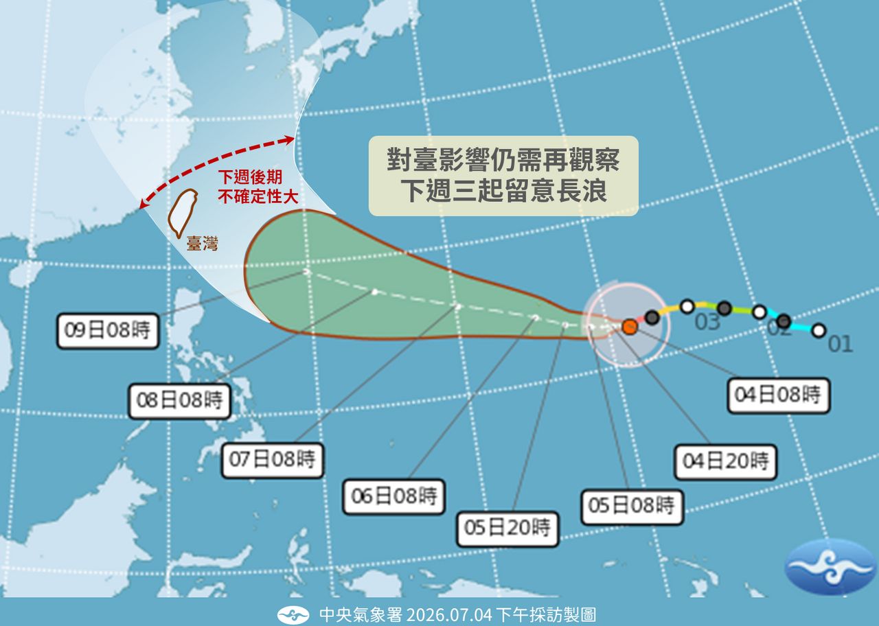 巴威颱風變強颱!北市籲備妥3天乾糧、飲用水 估這天起受影響