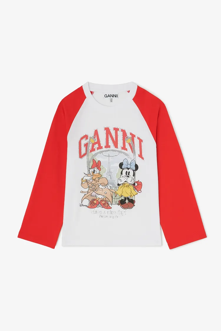 GANNI x DISNEY基本款黛西鴨插肩短袖上衣，8800元。品牌提供