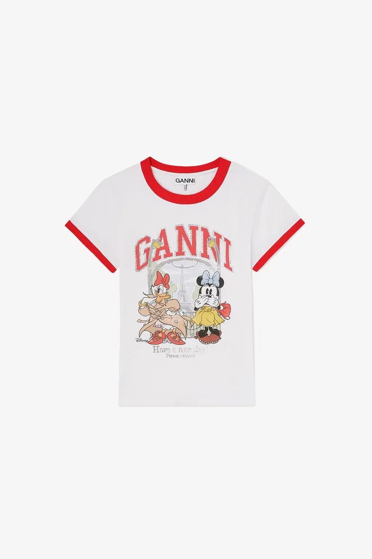 GANNI x DISNEY基本款黛西鴨貼身短袖上衣，7800元。品牌提供
