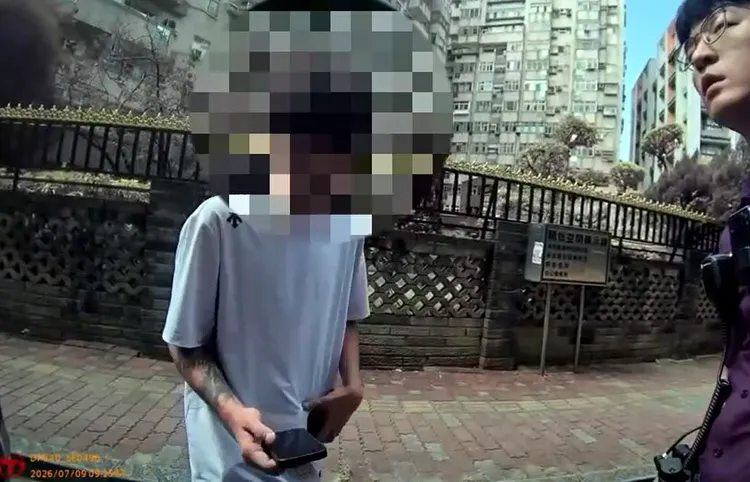 劉男於現場坦承喝酒。翻攝畫面