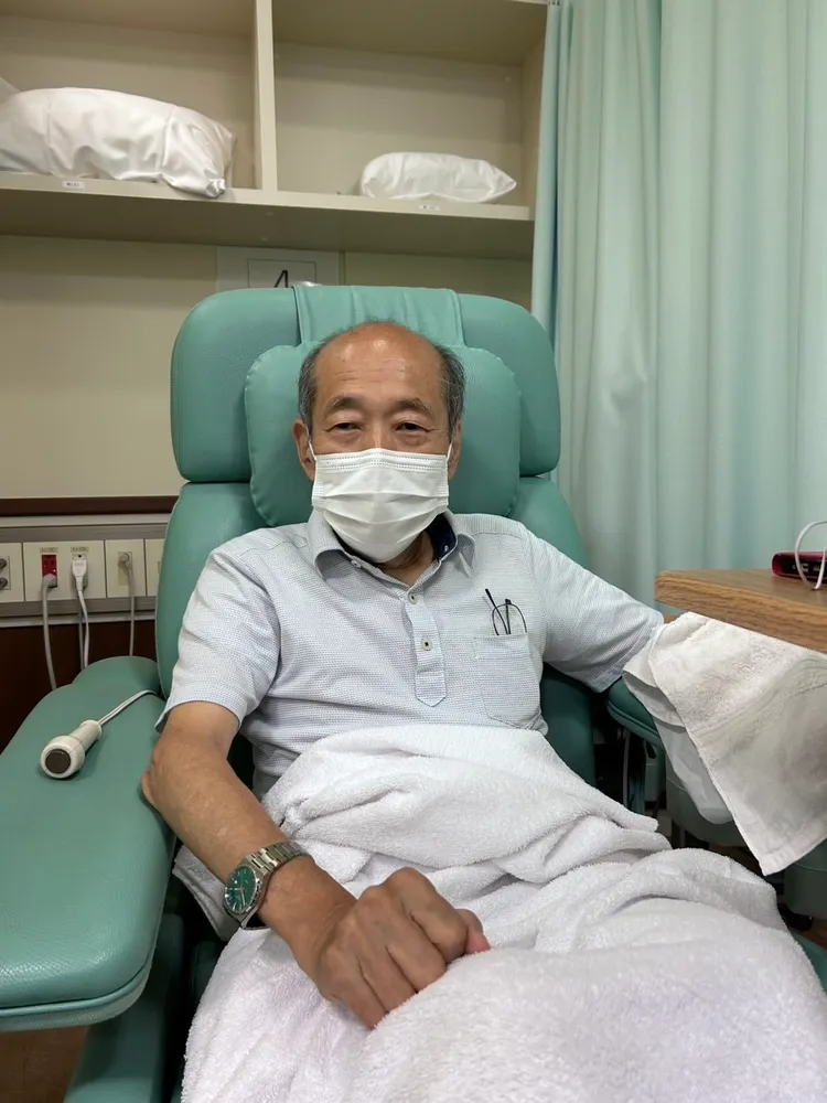 桐谷廣人化療中的模樣。翻攝桐谷廣人X