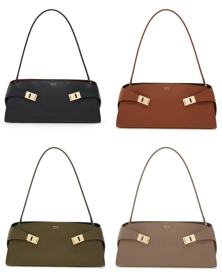 Ferragamo Hug包款推出東西向（East-West）橫向輪廓。品牌提供