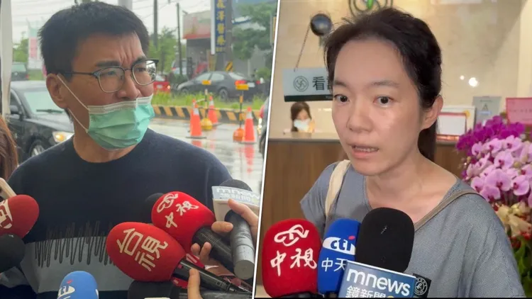 雙方首度隔天交火，陳幸妤冷靜過後受訪，自嘲講到許芊芊就「歪樓」。右讀者提供、左莊曜聰攝