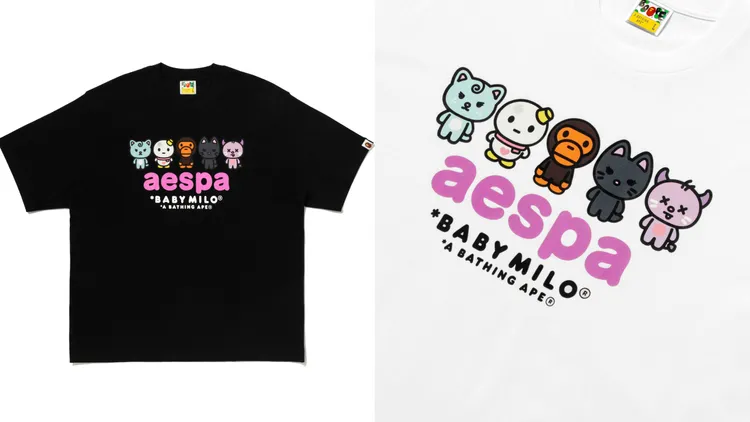 BAPE X AESPA聯名系列BABY MILO TEE，3199元。品牌提供
