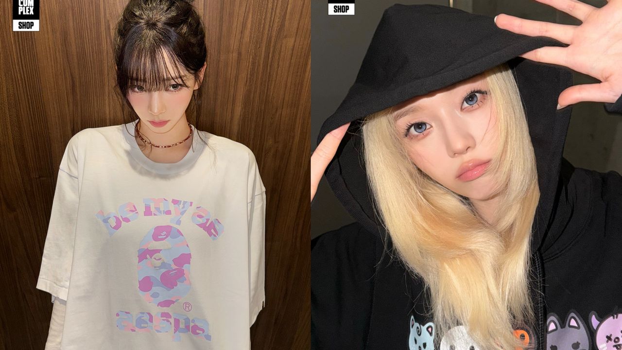 aespa攜手BAPE推聯名!Karina、Winter當潮酷少女親自帶貨