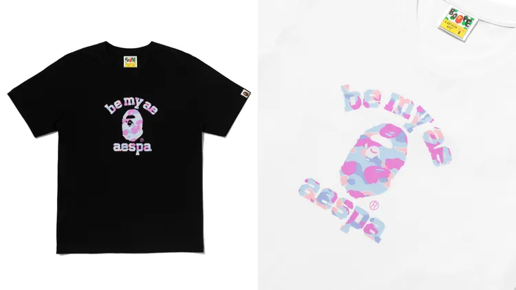 BAPE X AESPA聯名系列COLLEGE TEE，3199元。品牌提供