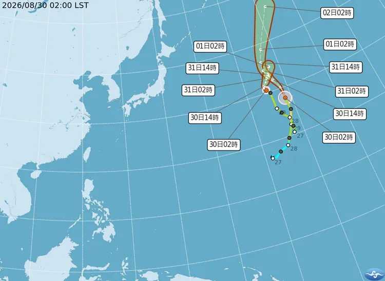 颱風艾陶及颱風班朗距離臺灣極遠，對天氣沒有影響。中央氣象署
