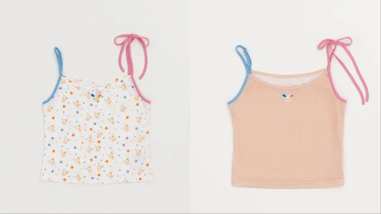 mini matters花小兔細肩背心，各1280元。品牌提供
