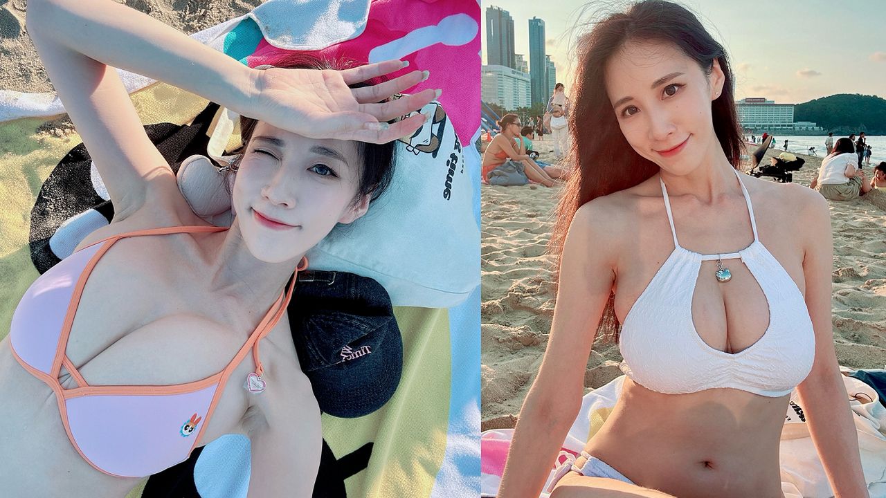 瑤瑤韓國比基尼換裝秀好Sexy!酥胸比車頭燈大超犯規