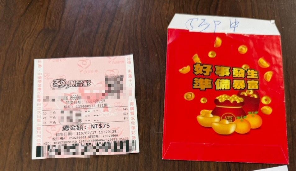 萬元中獎彩券遺失險成廢紙 新店警跨區找人!兌獎時限內找到失主