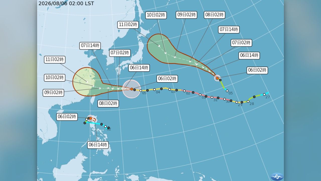白海豚持續逼近!明有機會發海警 週末2天全台有雨