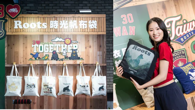 Roots推出「時光帆布袋」、「舊衣改造工作坊」等活動。品牌提供