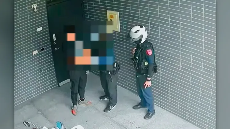 警方到場逮捕洪男依殺人未遂罪送辦，檢方聲押，法院原裁定2萬交保，洪男覓保無著才改為羈押。民眾提供